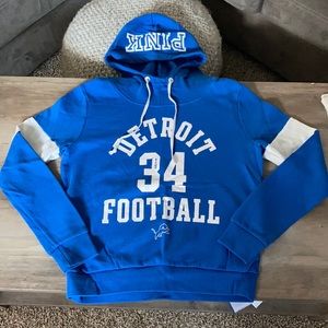 Victoria’s Secret PINK Detroit Lions Hoodie SZ Lg - fits like a medium EUC